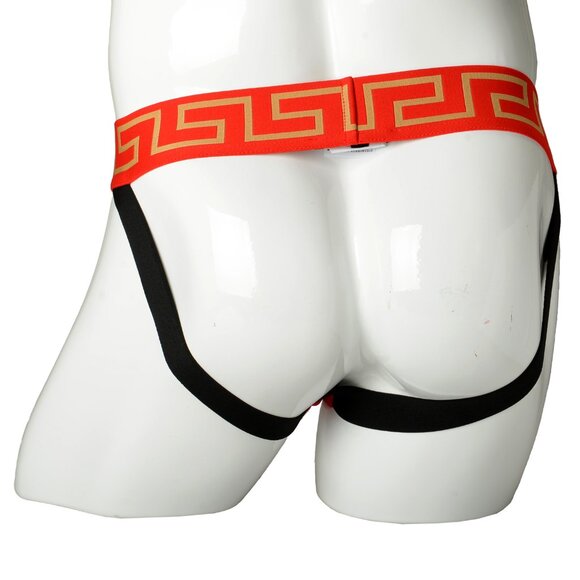 Versace Men's Red & Gold Stretch Jock Strap Underwear Versace Sz 6 US L IT 52 - Picture 3 of 7